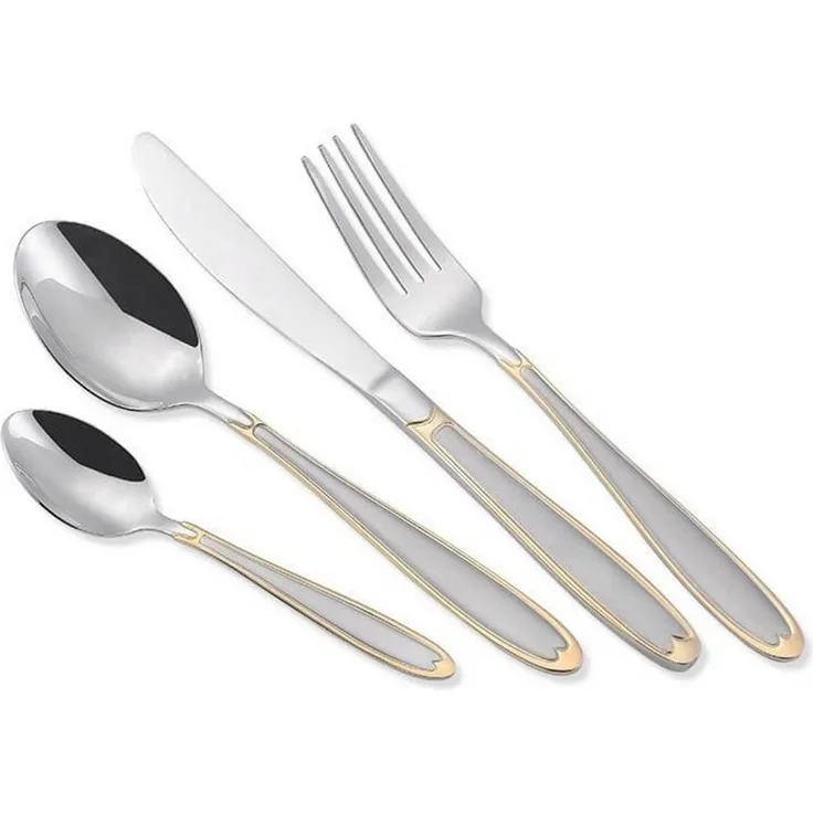 Maestro Besteck-Set MR-1515G-24, 6 Personen, Besteckset 24 teilig für 6 Personen