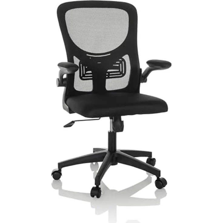 MID.YOU Drehstuhl, Schwarz, Textil, 60 cm, ergonomische Rückenlehne, inklusive Armlehnen – Bild 1