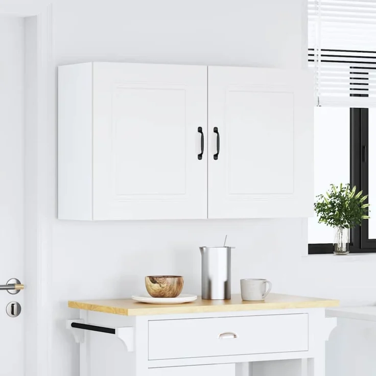 vidaXL Küchen-Hängeschränke 2 Stk. Kalmar Weiß Holzwerkstoff 853558 – Bild 3
