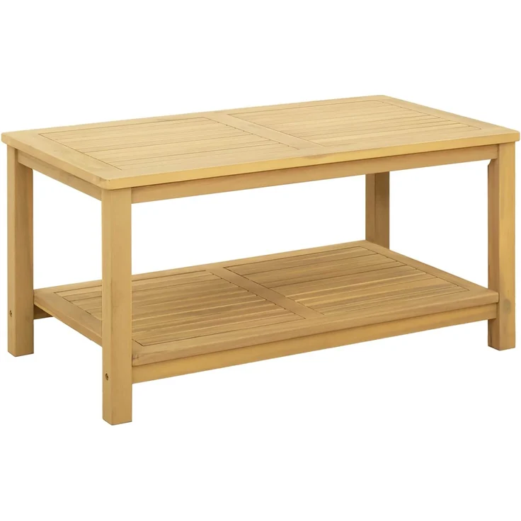 vidaXL Beistelltisch Öl-Natur 90 x 50 x 45 cm Massivholz Akazie 42026803 – Bild 6