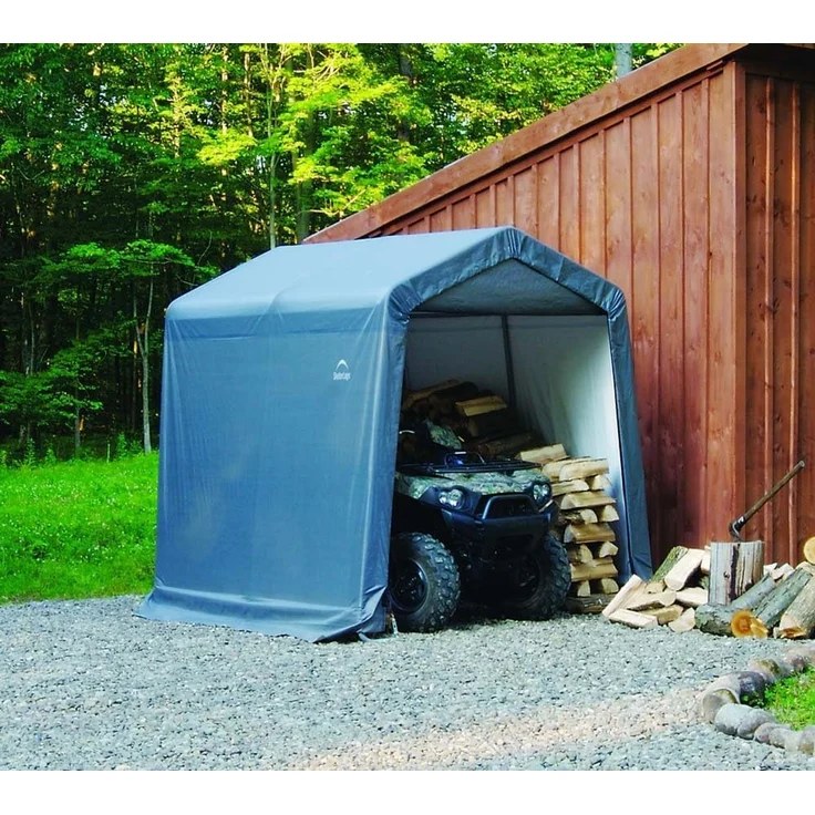 ShelterLogic Folien Zeltgarage Gerätehaus | Grau | – Bild 5