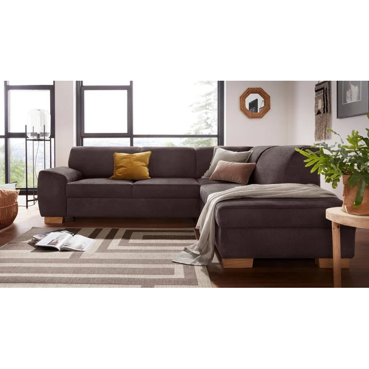 DOMO collection Ecksofa Incanto kubische Formensprache, Breite 260cm, komfortabel, L-Form, ohne Bettfunktion, Struktur weich – Bild 4