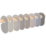 3 Sprouts - Größentrenner Baby für Kleiderstange, Grössentrenner Baby, Doppelseitiges Babykleidung Schrankteiler für Neugeborenen Kleinkinderkleidung (Beige und Grau)