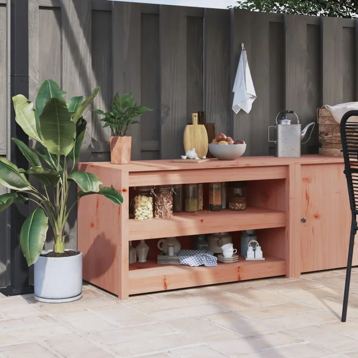 vidaXL Outdoor-Küchenschrank MEPPEL 106x55x64 cm Massivholz Douglasie 832336