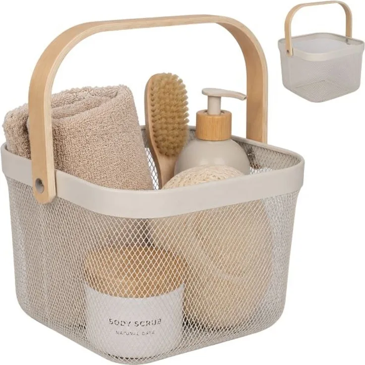 Relaxdays Drahtkorb mit Henkel im 2er Set