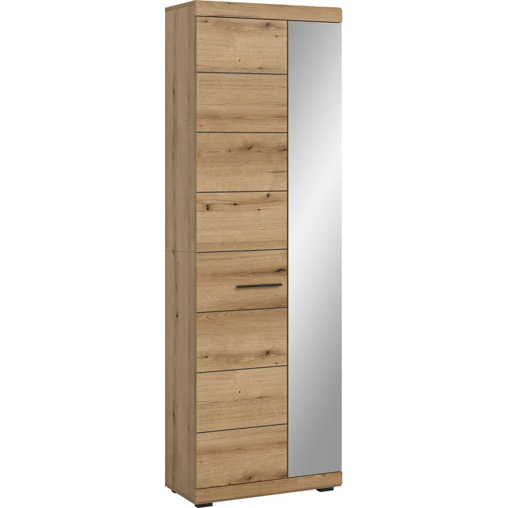 Garderobenschrank (B/H/T: 62x197x37 cm) in Evoke Oak Nachbildung