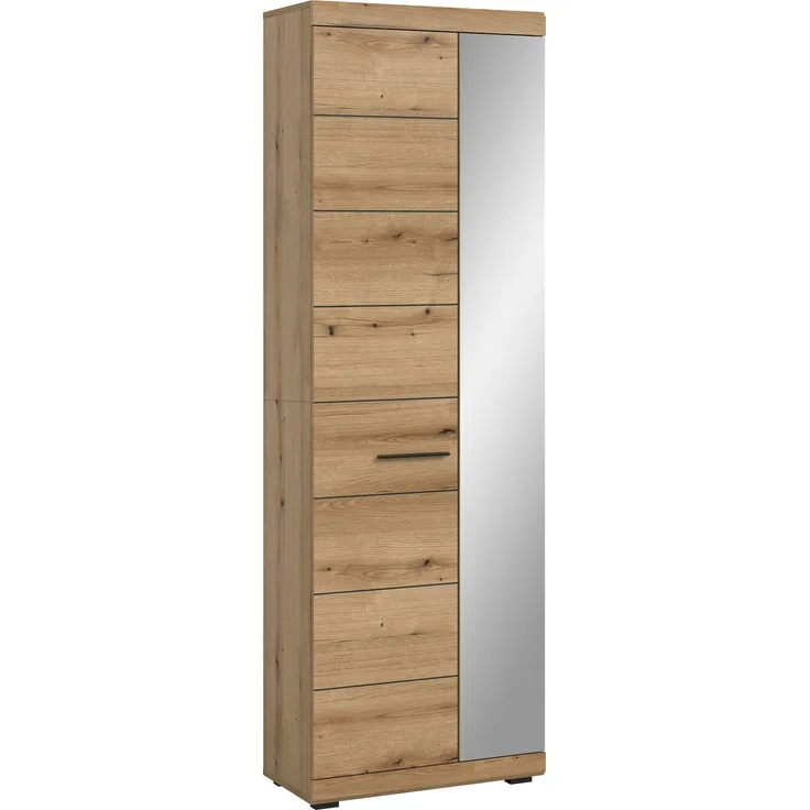 Garderobenschrank (B/H/T: 62x197x37 cm) in Evoke Oak Nachbildung