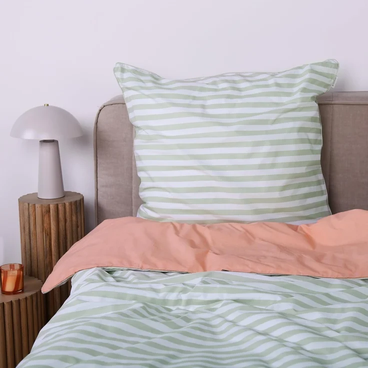 TOM TAILOR HOME Bettwäsche STRIPES WITH A KICK in Gr. 135x200cm oder 155x220cm, Perkal, 2 teilig, new bedroom, farbige Paspel am Kissen – Bild 4