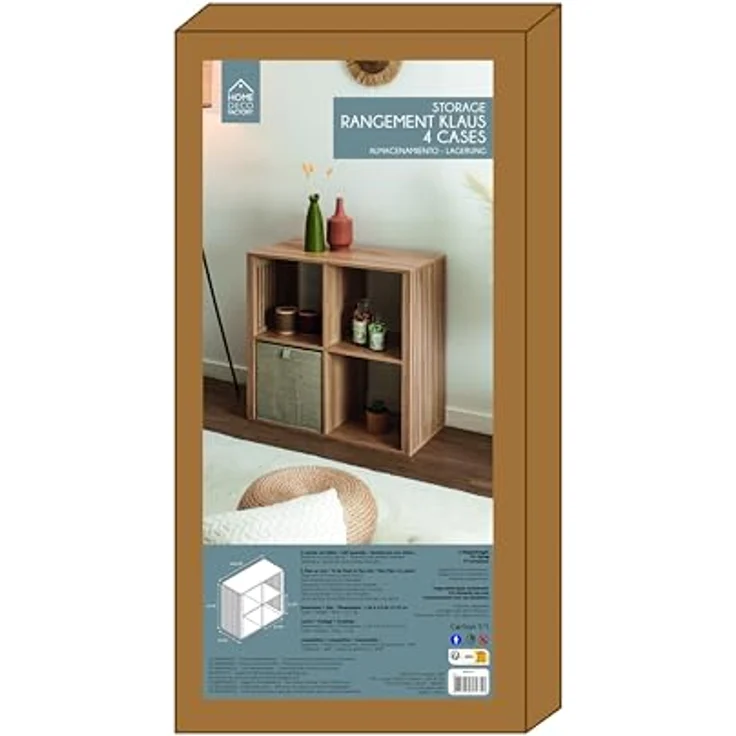 HOME DECO FACTORY Kommode Skandinavisch 3 Schubladen Holzoptik – Bild 9