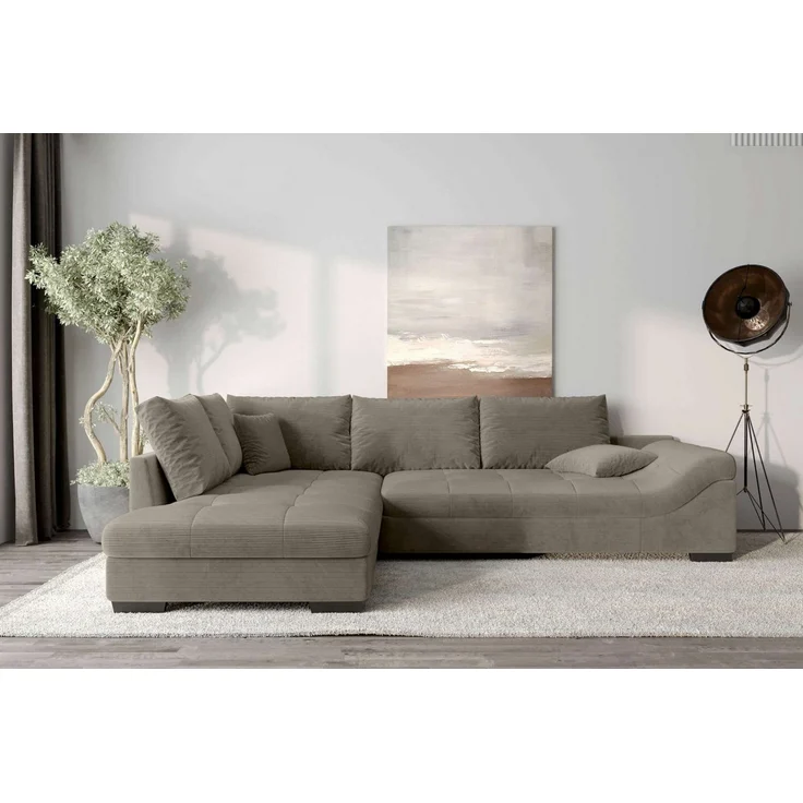 99rooms Terra Ecksofa Cordstoff POSO Cappuccino Links ohne Schlaffunktion – Bild 1