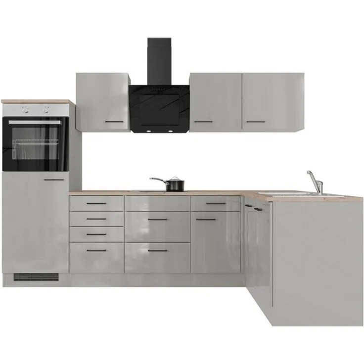 Flex-Well Küchenzeile Lund, wahlweise mit E-Geräten, Stellbreite 280x170 cm – Bild 4