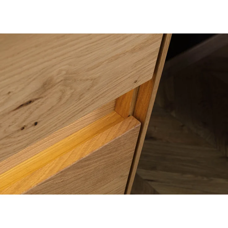 Highboard Wildeiche inkl. LED 103x43,5x152 natur geölt CARDIFF #121 – Bild 7