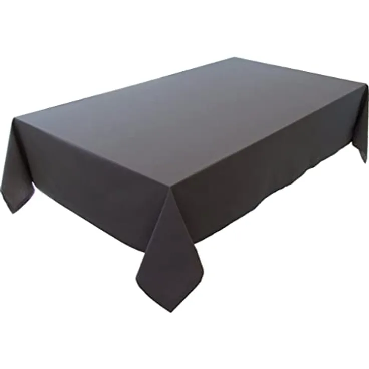 Hochwertige Tischdecke Tischwäsche aus 100% Baumwolle Kollektion Konzept, Farbe & Größe wählbar (Tischdecke - 100x100cm, Basaltgrau)