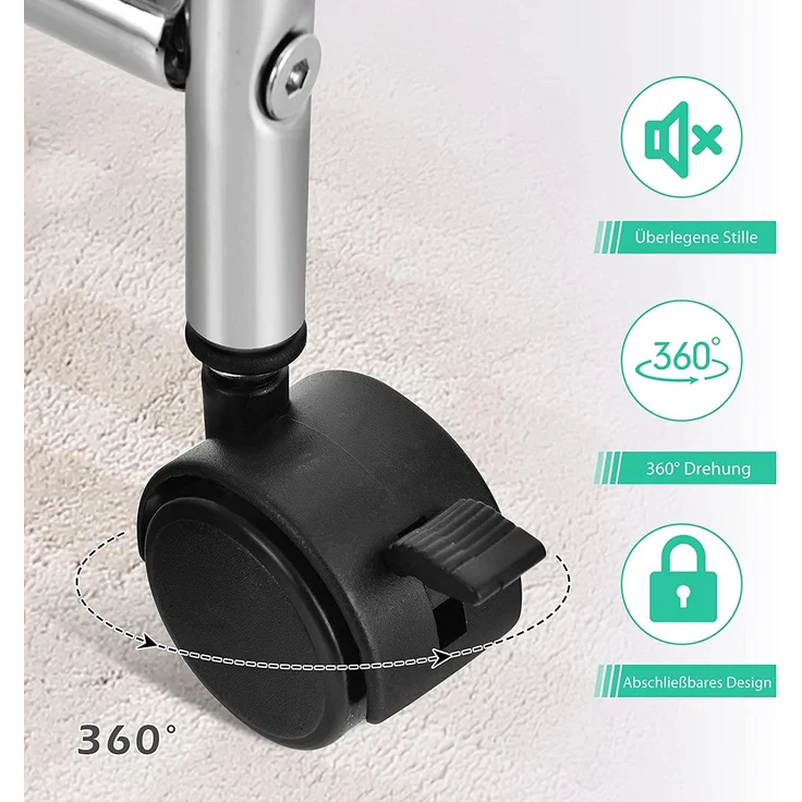 COSTWAY Rollwagen mit Schubladen Rollcontainer Badrollwagen Badtrolley Badregal Beistellwagen mit 10 stapelbaren Schubladen Metallgestell – Bild 5