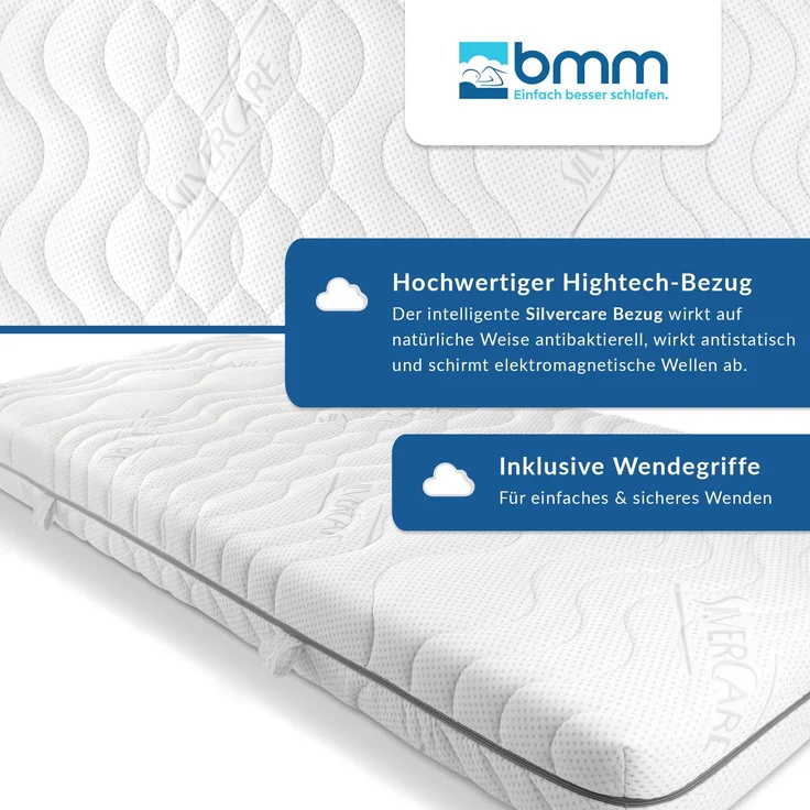 BMM 'Komfort 19 SilverCare' Kaltschaummatratze , 90x220 cm, H2 – Bild 5