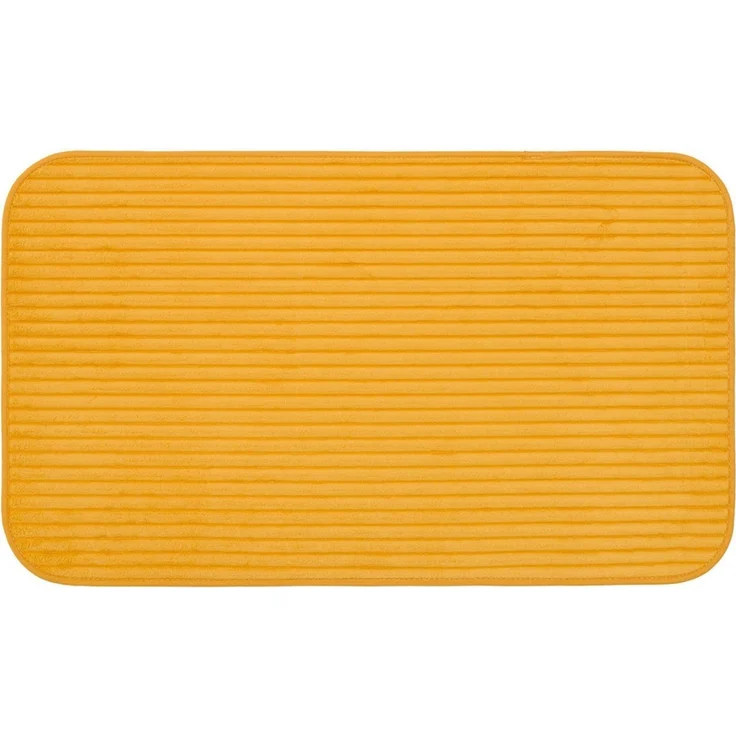 Gözze Badematte Berlin, Höhe 7 mm, rutschhemmend beschichtet, fußbodenheizungsgeeignet, Polyester, rechteckig, Badteppich, Uni Farben, Cord Optik, waschbar – Bild 1
