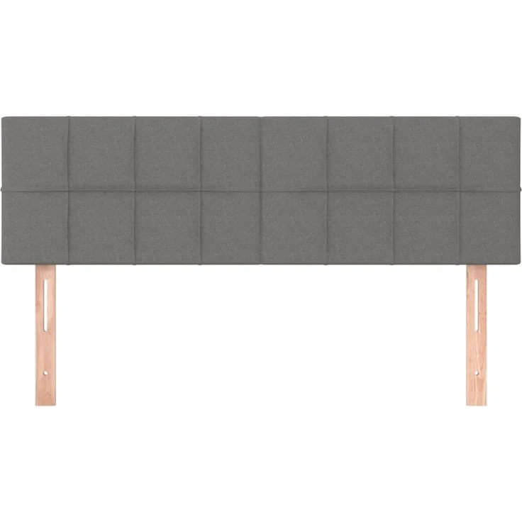 vidaXL Kopfteile 2 Stk. Dunkelgrau 72 x 5 x 78/88 cm Stoff 346047 – Bild 3