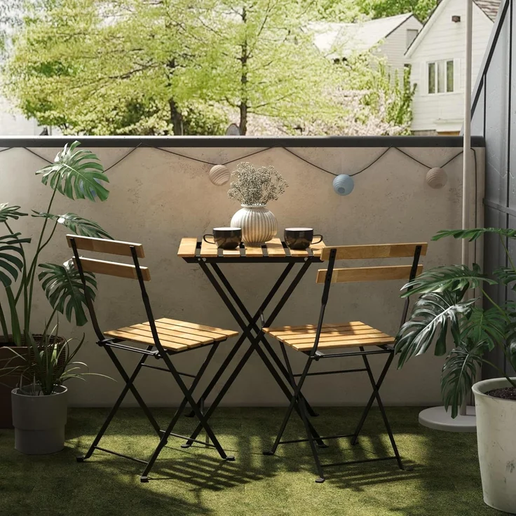 Bistroset Bovino 3-tlg. Akazienholz [casa. pro] – Bild 1
