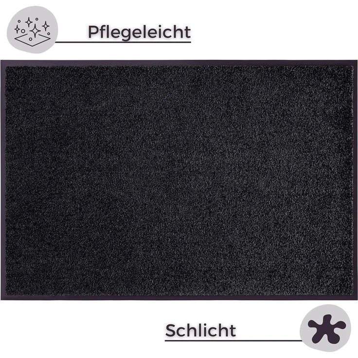 Waschbare Fußmatte Wash & Clean - schwarz - 40x60x0,7cm – Bild 3
