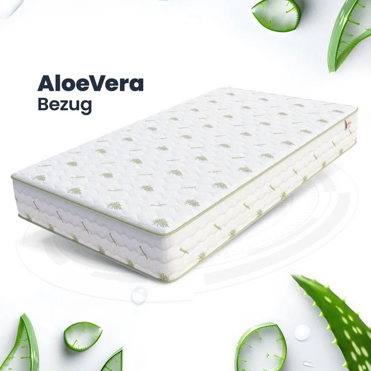 Matratze 90x200 Kaltschaum VENADO Visco HR Schaum H3 H4 25 cm Aloe Vera Bezug – Bild 3