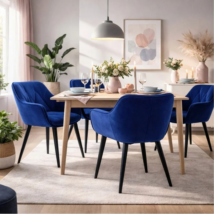 HAGO Esszimmerstuhl 2er Set Polsterstuhl Küchenstuhl Stühle Armlehne Sessel Wohnzimmer – Bild 1