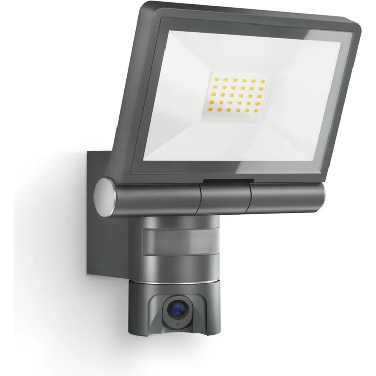 Steinel LED-Kameraleuchte XLED CAM 2 SC, mit Bewegungsmelder und Gegensprechanlage, per App steuerbar, 2K-Weitwinkel-Farbkamera, WiFi 6, 3000 K