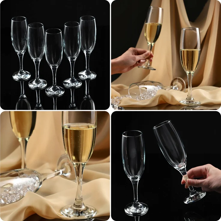 KADAX Champagnergläser 220 ml, 6er-Set – Bild 9