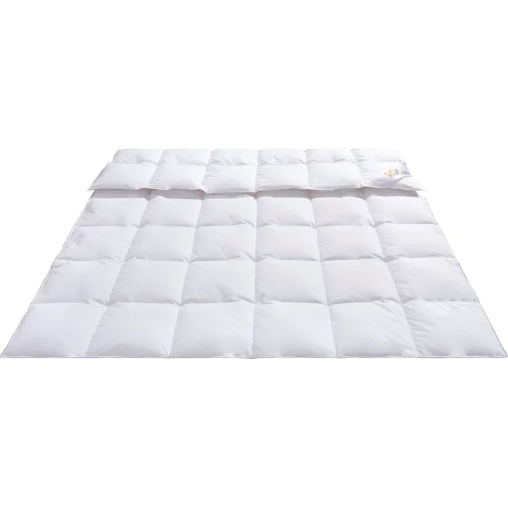 OBB Daunenbettdecke Edition 120 Jahre, Bettdecken für Sommer und Winter, Ganzjahresdecke, Füllung: 90%Daunen, 10% Federn, Bezug: 100% Baumwolle, Bettdecke 135x200 cm, 155x220 cm & weitere Größen, Made in Germany – Bild 2