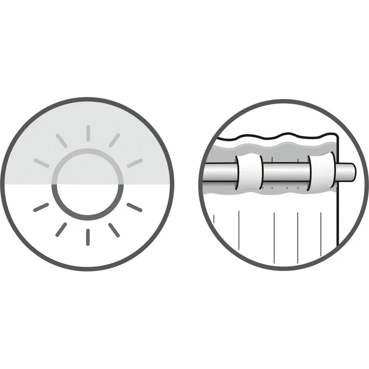Gardinia Schlaufenpanneau Voile mit Silberdruck weiß 140 x 45 cm – Bild 2