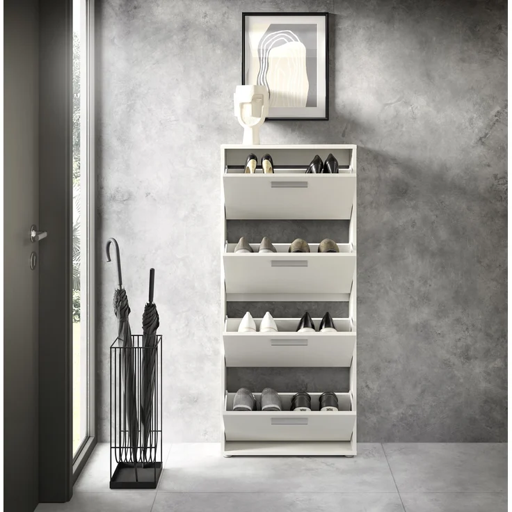 Schuhkipper >See< in Weiß, Melaminbeschichtet - 59x136x17cm (BxHxT) – Bild 8