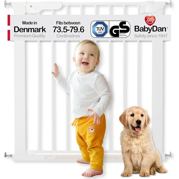 BabyDan Premier Safety Gate White 73. 5-79. 6 cm