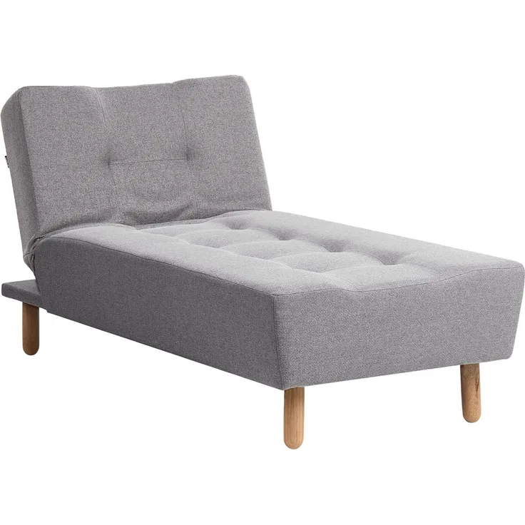 Chaiselongue Polsterbezug dunkelgrau verstellbar POLLUX