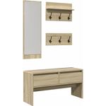vidaXL 4-tlg. Garderoben-Set Sonoma-Eiche Holzwerkstoff 847921