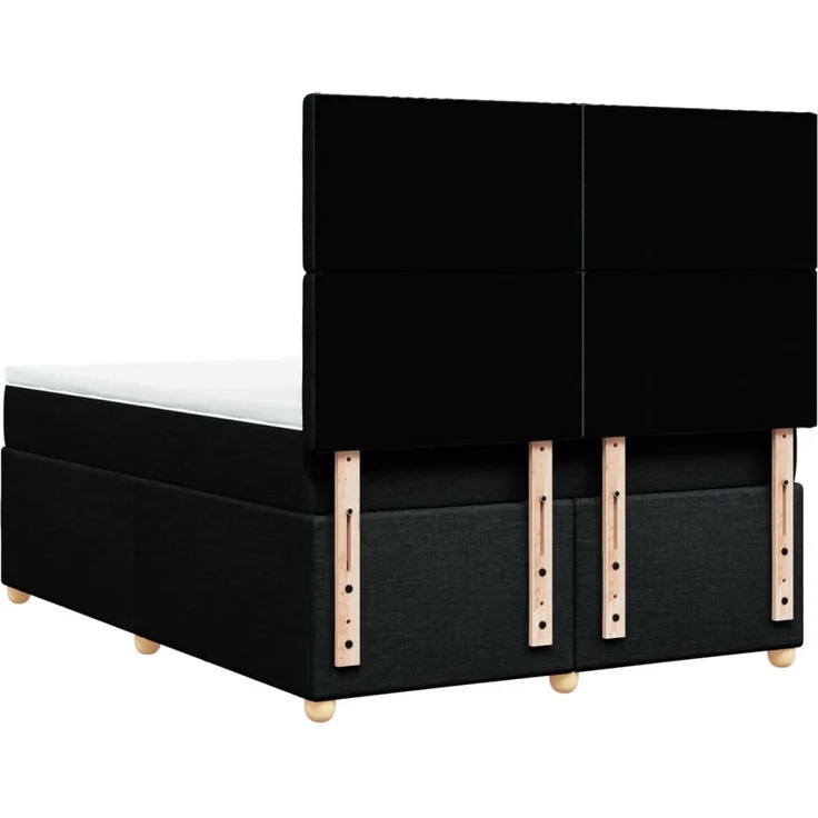 vidaXL Boxspringbett mit Matratze Schwarz 140x200 cm Stoff 3293619 – Bild 8