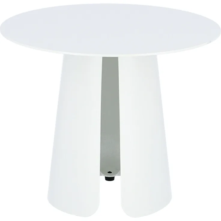 Beistelltisch Feel aus Aluminium, Weiß, Ø 40 cm