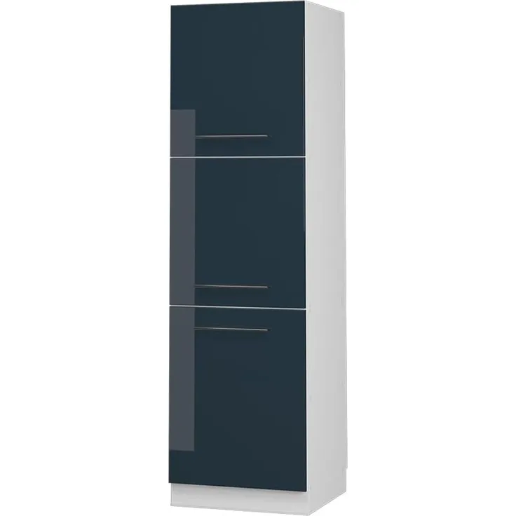 Vorratsschrank Fame-Line Dunkelblau Hochglanz/Weiß 60 cm Vicco