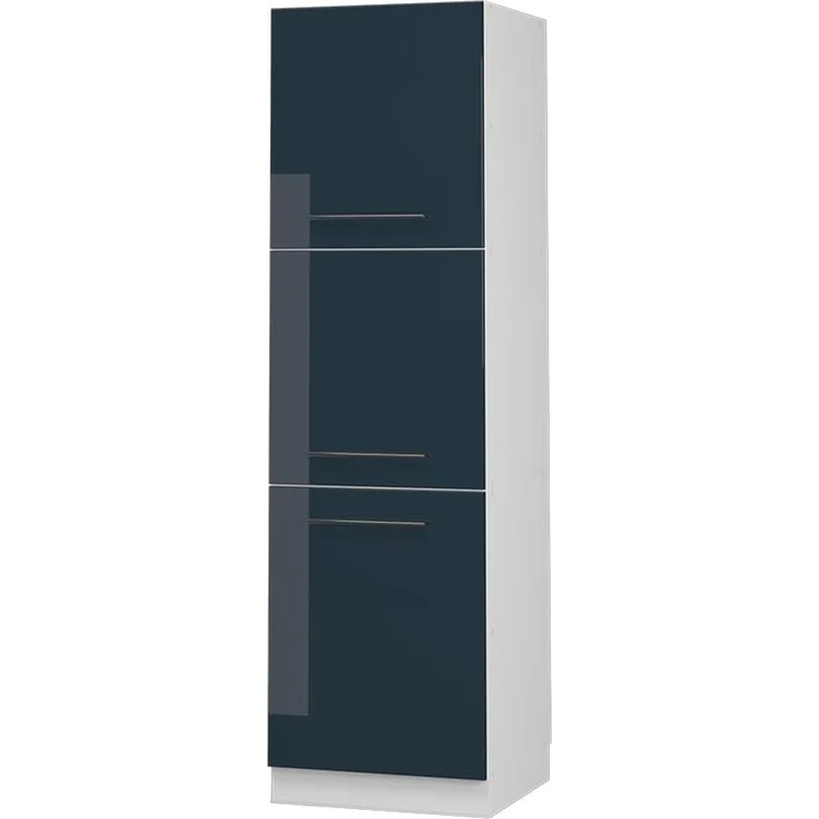 Vorratsschrank Fame-Line Dunkelblau Hochglanz/Weiß 60 cm Vicco