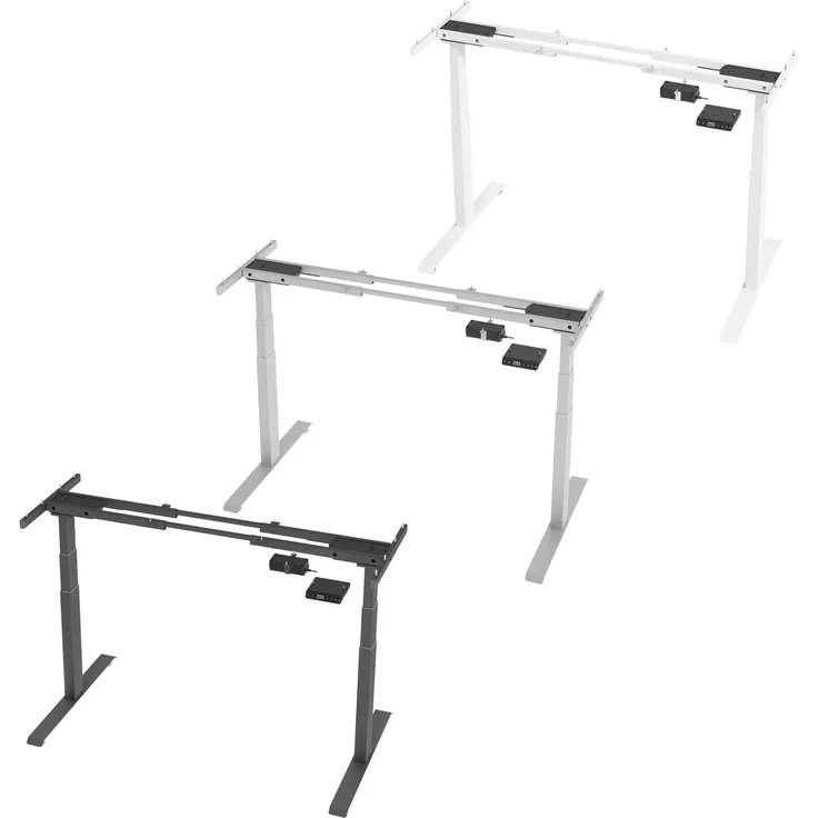 bümö höhenverstellbarer Schreibtisch Gestell, Lite in weiß, elektrisch höhenverstellbar mit Memory-Steuerung - Schreibtischgestell für Bürotisch höhenverstellbar, LXK65M2-W – Bild 9