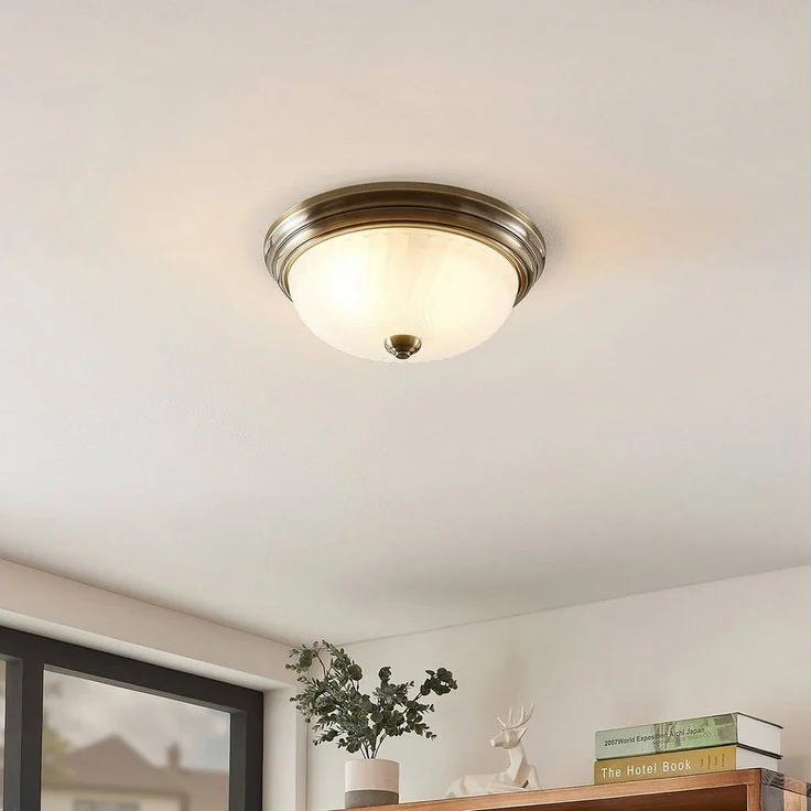 Lindby Deckenleuchten Pakka, Bronze IP20, 2x60 W – Bild 2