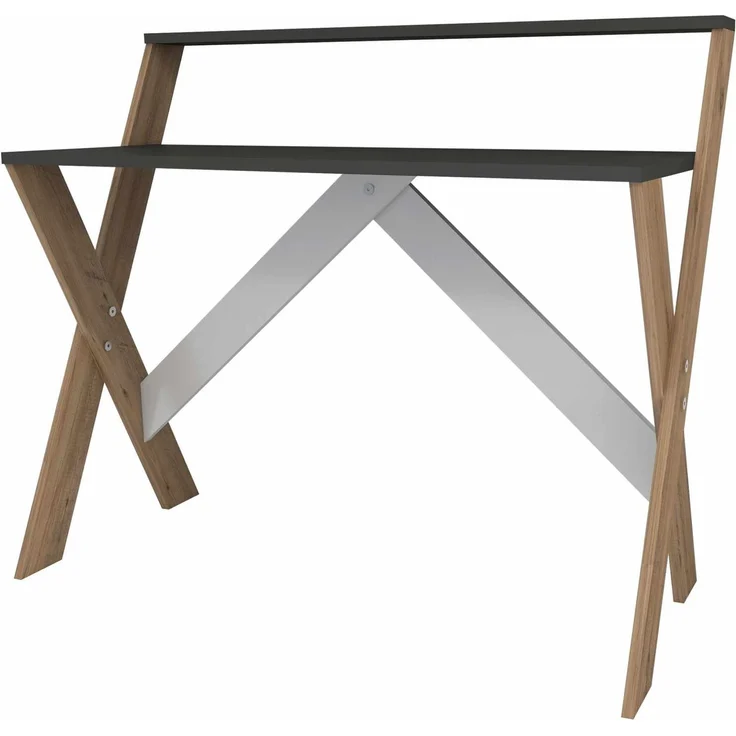 Skye Decor 'X - Anthracite, Atlantic Pine' Schreibtisch, Anthrazit / Atlantik-Kiefer, 90 x 88 x 50 cm – Bild 6