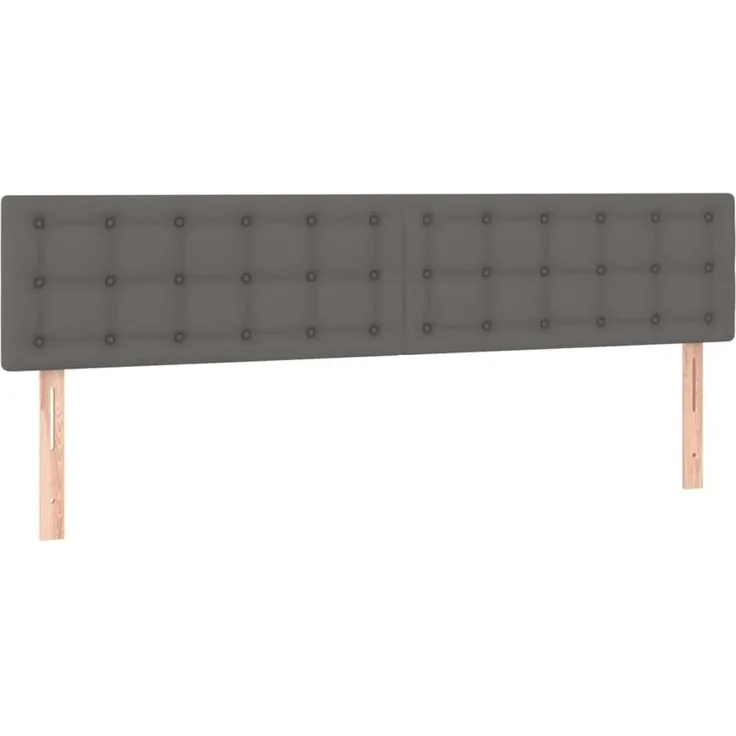 vidaXL LED Kopfteil Grau 160x5x78/88 cm Kunstleder 3121712