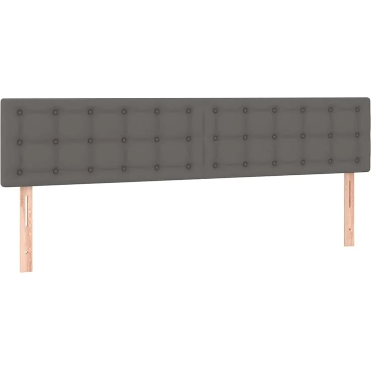 vidaXL LED Kopfteil Grau 160x5x78/88 cm Kunstleder 3121712