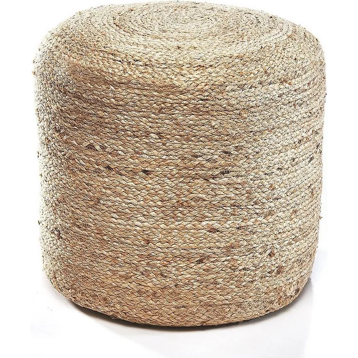 Kobolo Sitzwürfel Sitzpouf FLOW aus Seegras mit Baumwollfüllung (1 Stück)