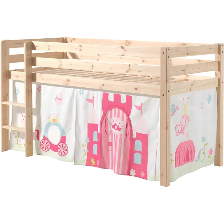 Spielbett Pino mit Textilset Vorhang \"Princes\"