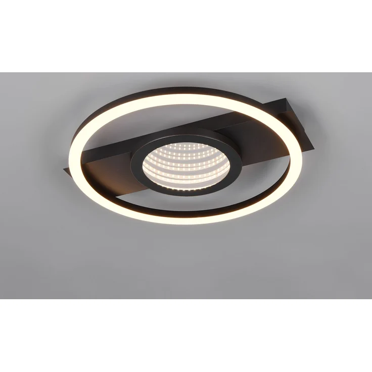 Trio LED Deckenleuchte Wheeler 16 W schwarz matt – Bild 3