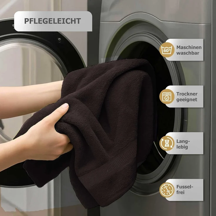 TRENDBUY24 Handtuch Set Handtücher Duschtücher Gästetücher Baumwolle Frottee Premium 4er Set, 100% Baumwolle (4-St), Duschtuch – Bild 7
