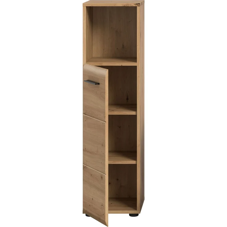 Standschrank hoch (B/H/T: 30x110x30 cm) in Artisan Oak Nachbildung und Artisan Oak Nachbildung – Bild 3