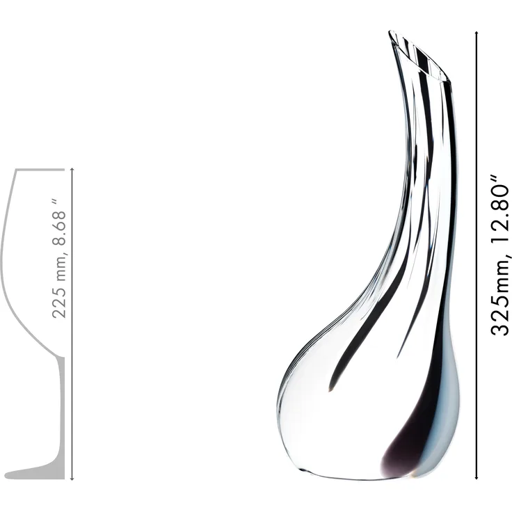 Riedel DEKANTER CORNETTO SINGLE FATTO A MANO SCHWARZ/WEISS/SCHWARZ OPT. 1 Stück 197700000