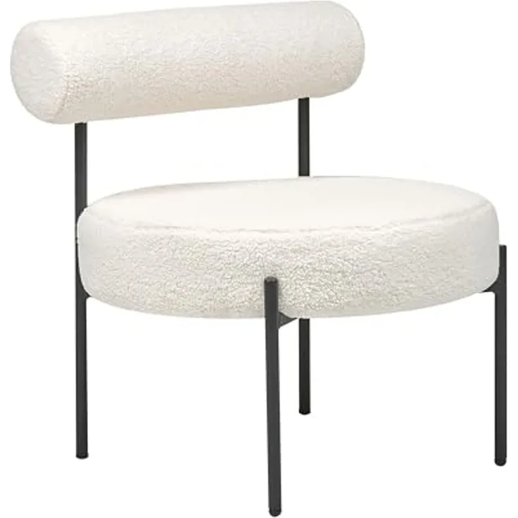 Sessel ALPHA Bouclé Weiß