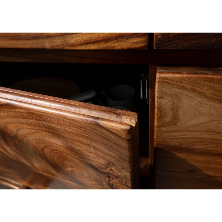 Highboard Sheesham 166x40x145 walnuss gewachst TORONTO #204 – Bild 6